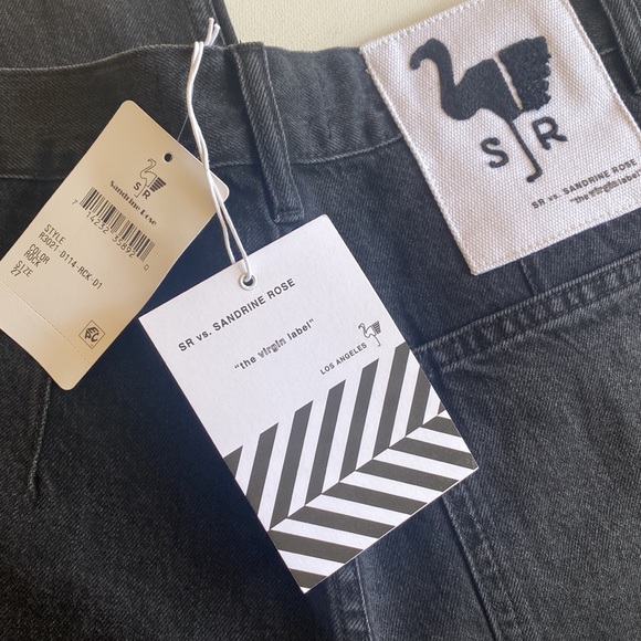 (B52) Free People x Sandrine Rose Wide Curve Leg Jeans in Rock, Size 27, NWT - Picture 12 of 14